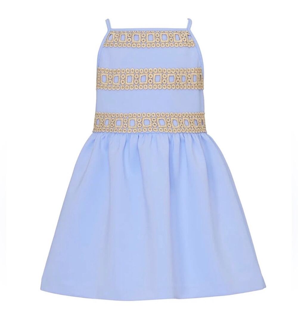 Lilly Pulitzer Girls Elize Dress in Periwinkle Blue - Size: Large 8-10
